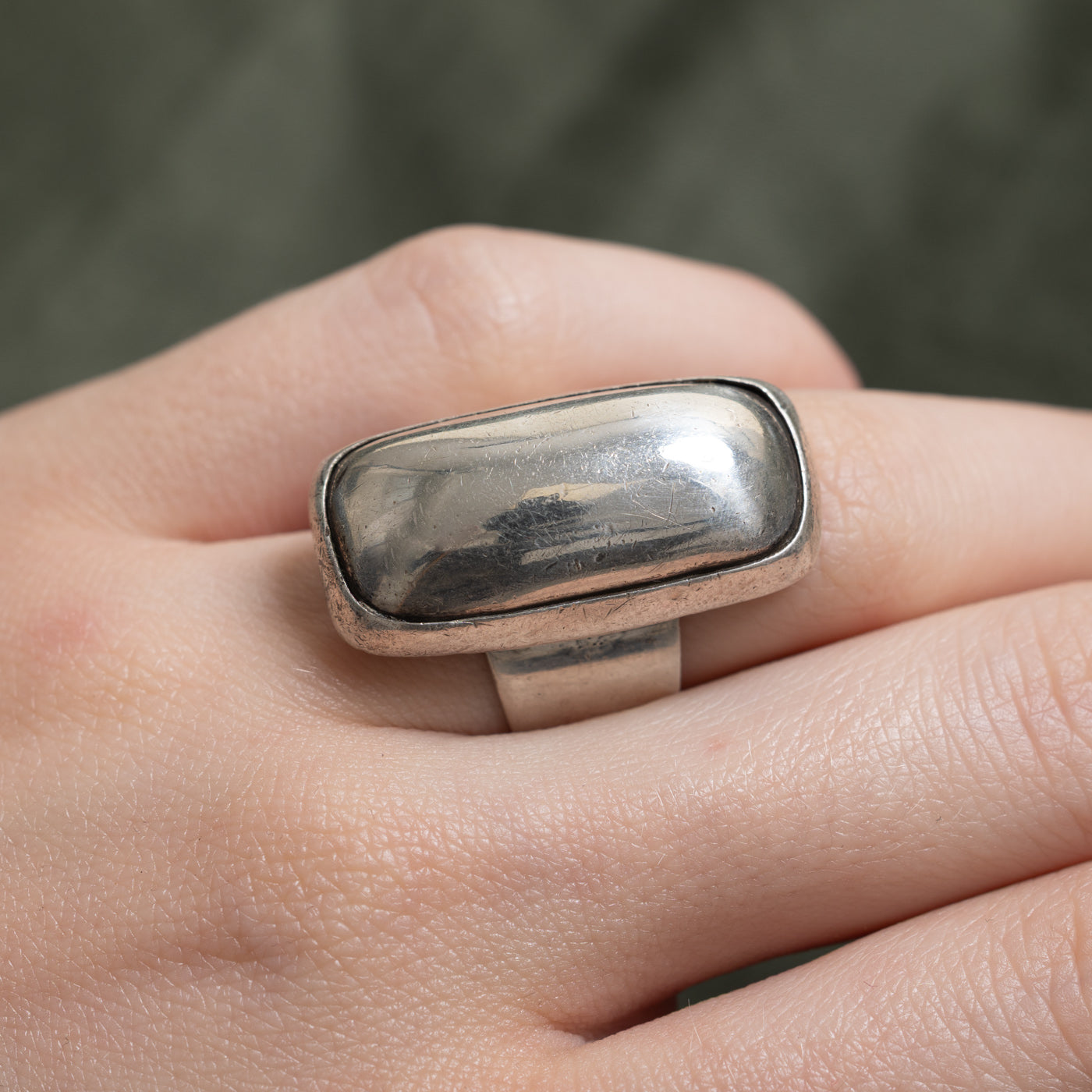 Sterling Silver Modernist Statement Ring | SZ 7