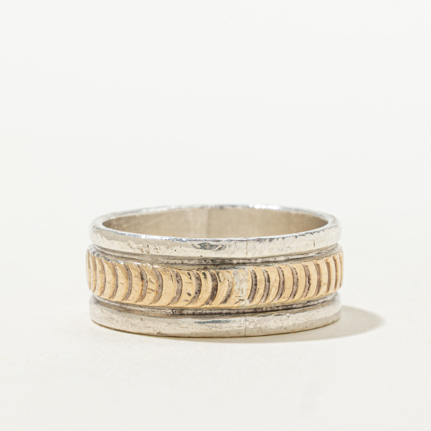 Sterling Silver Grooved Band | 8.60mm | SZ 9.5