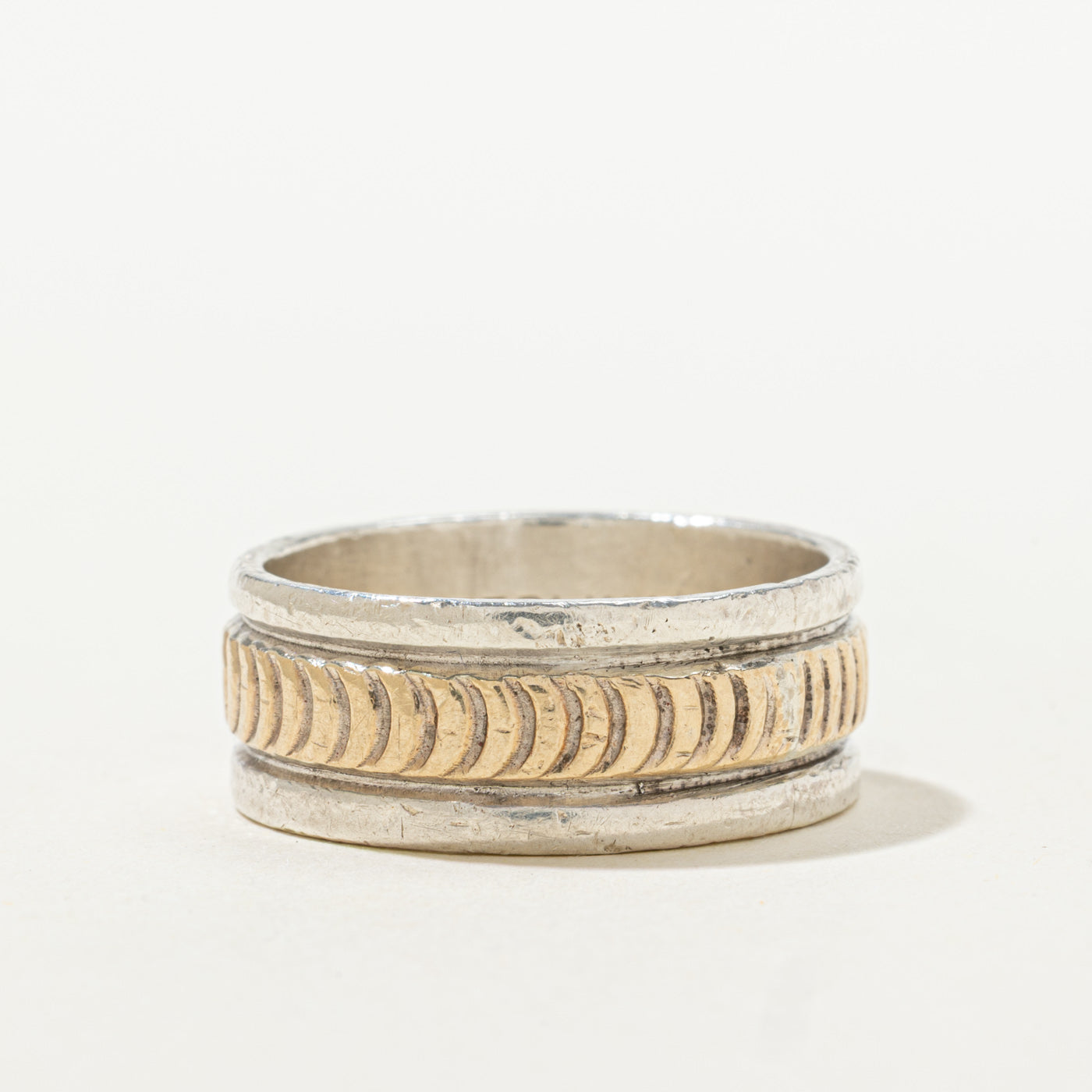 Sterling Silver Grooved Band | 8.60mm | SZ 9.5
