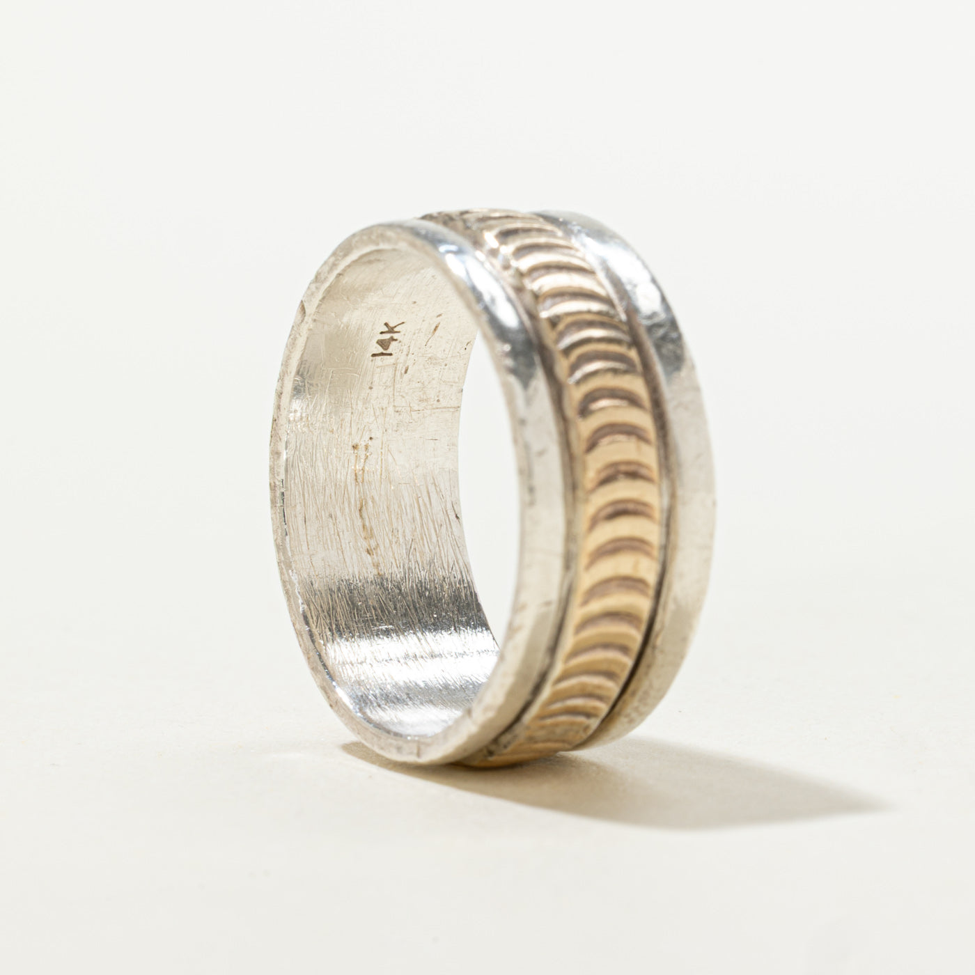 Sterling Silver Grooved Band | 8.60mm | SZ 9.5