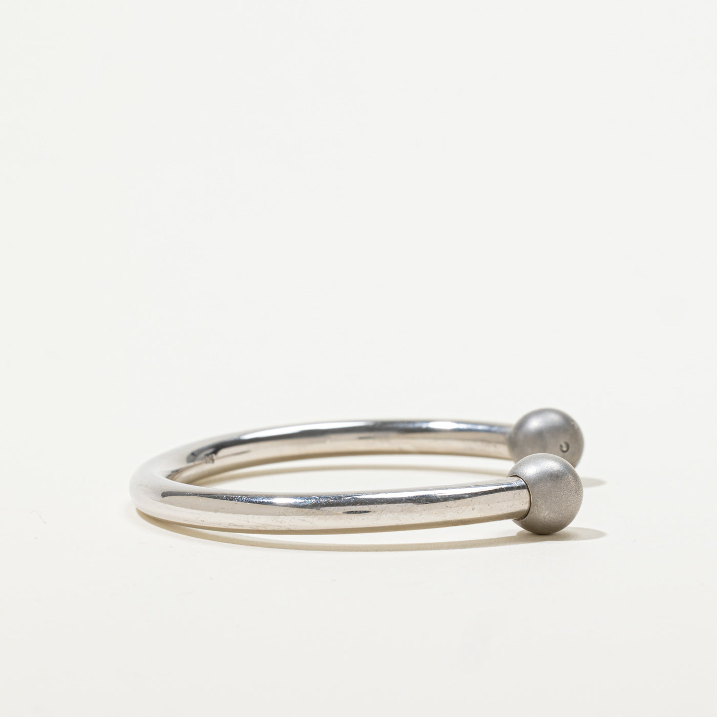 Sterling Silver Diamond Accented Spheres Cuff Bracelet | 0.06ctw