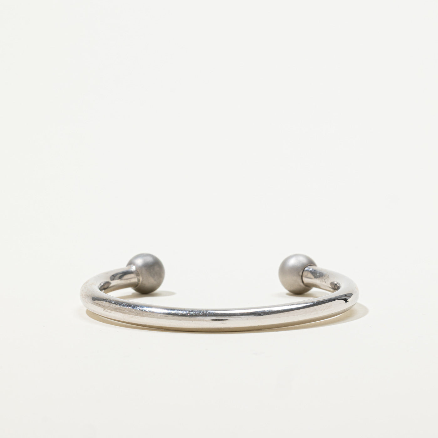 Sterling Silver Diamond Accented Spheres Cuff Bracelet | 0.06ctw