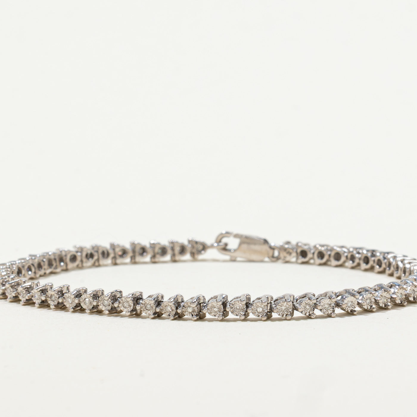 Sterling Silver Diamond Tennis Bracelet | 0.27ctw | 7.25"
