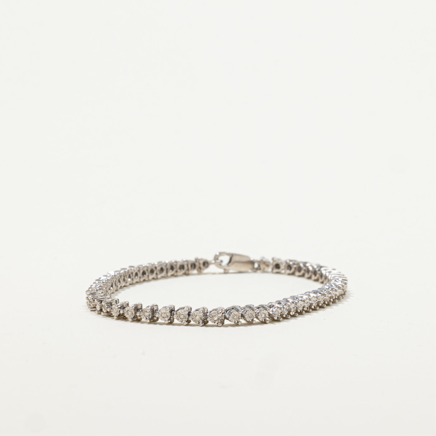 Sterling Silver Diamond Tennis Bracelet | 0.27ctw | 7.25"