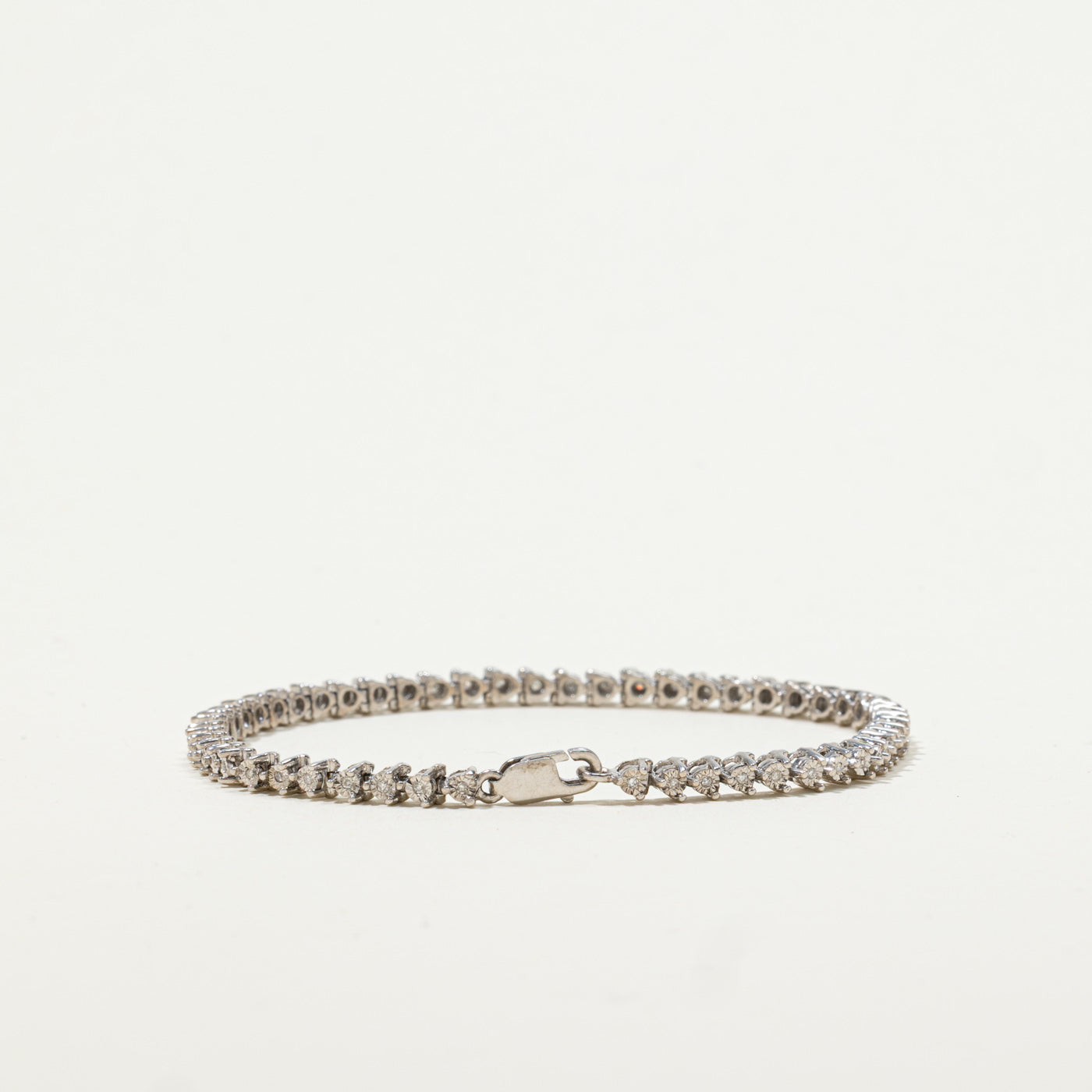 Sterling Silver Diamond Tennis Bracelet | 0.27ctw | 7.25"
