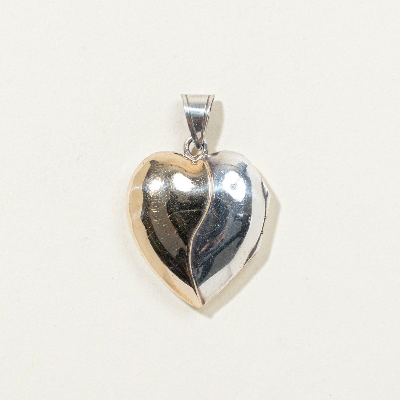 Sterling Silver & 14k Gold Heart Locket