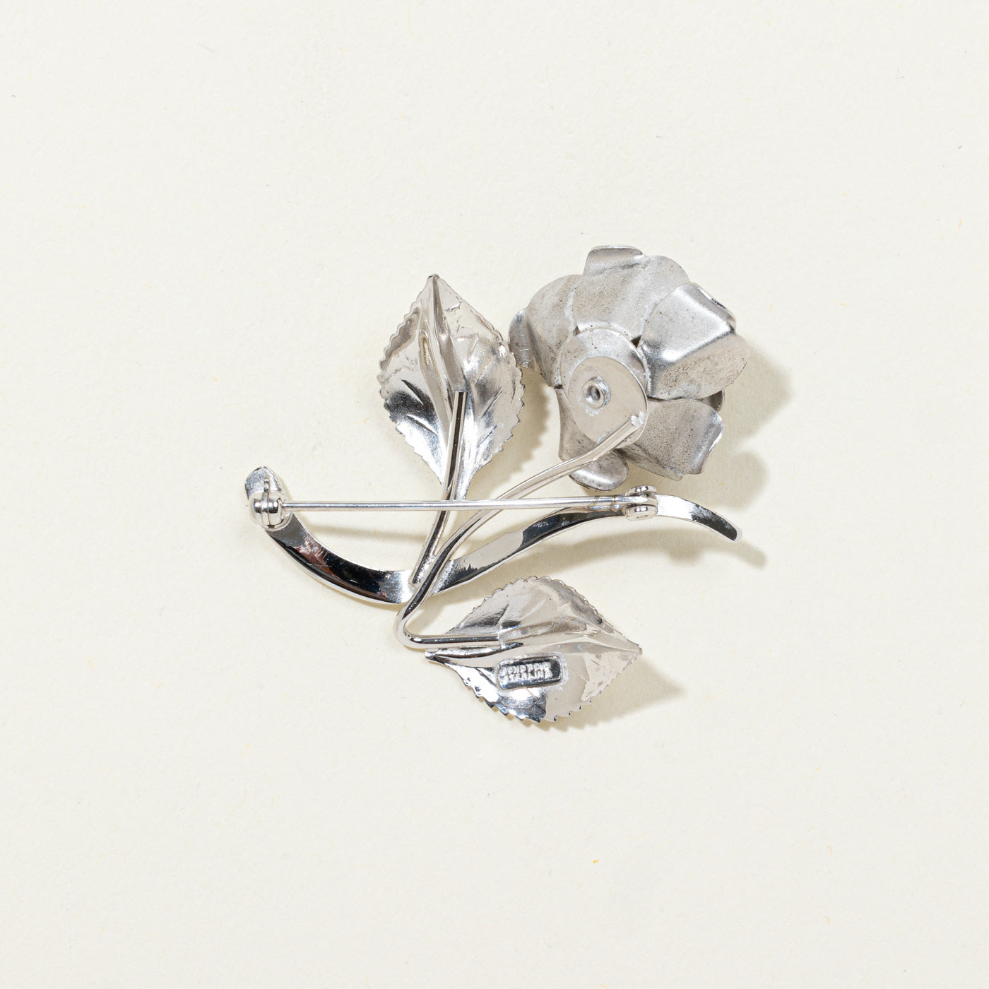 Sterling Silver Rose Brooch