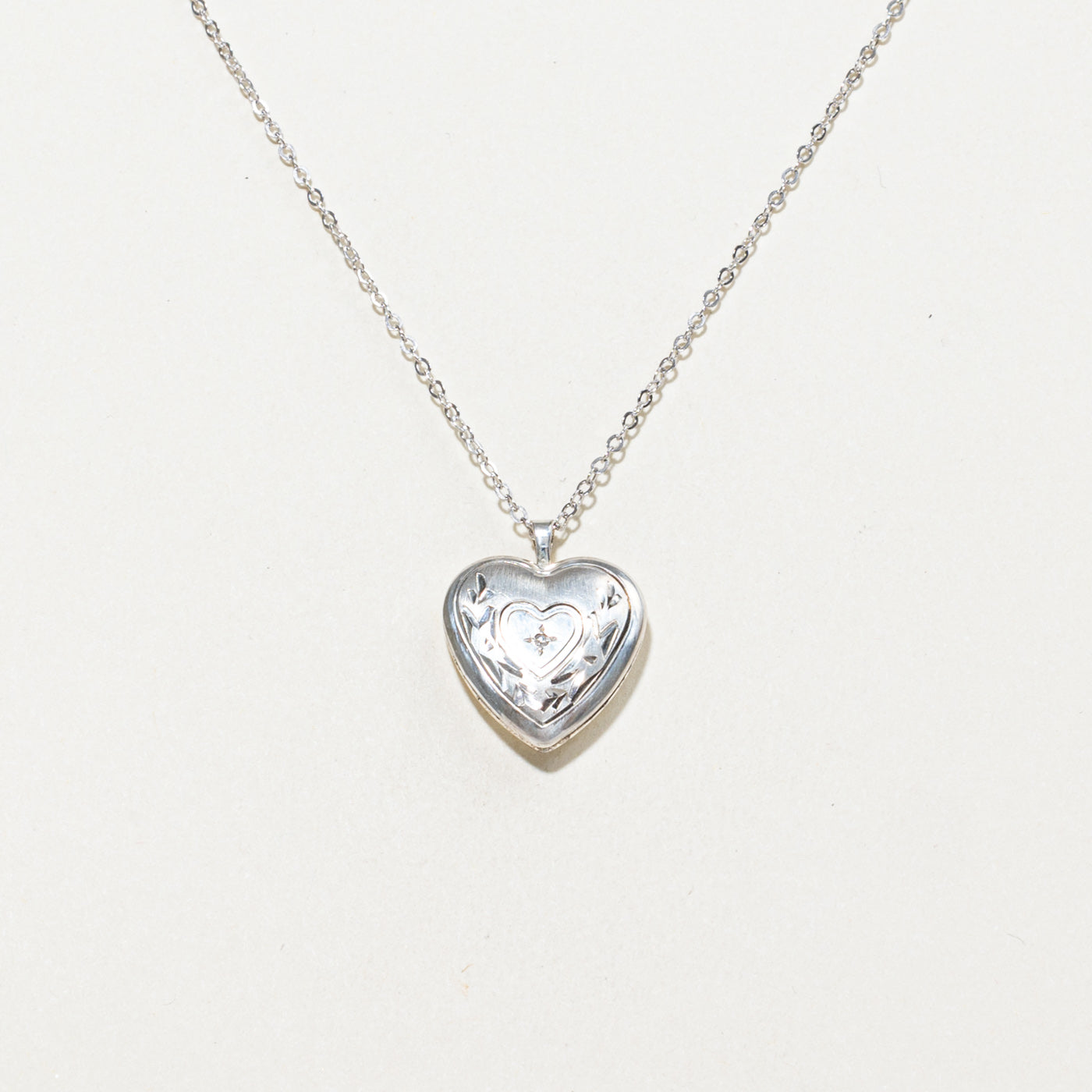 Sterling Silver Heart Locket Necklace | 18"