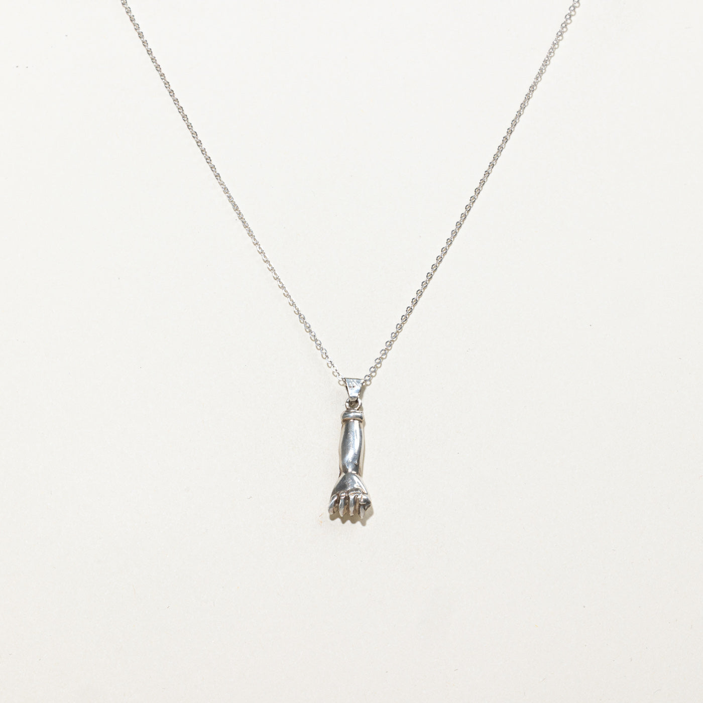 Sterling Silver Hand Pendant Necklace | 18"