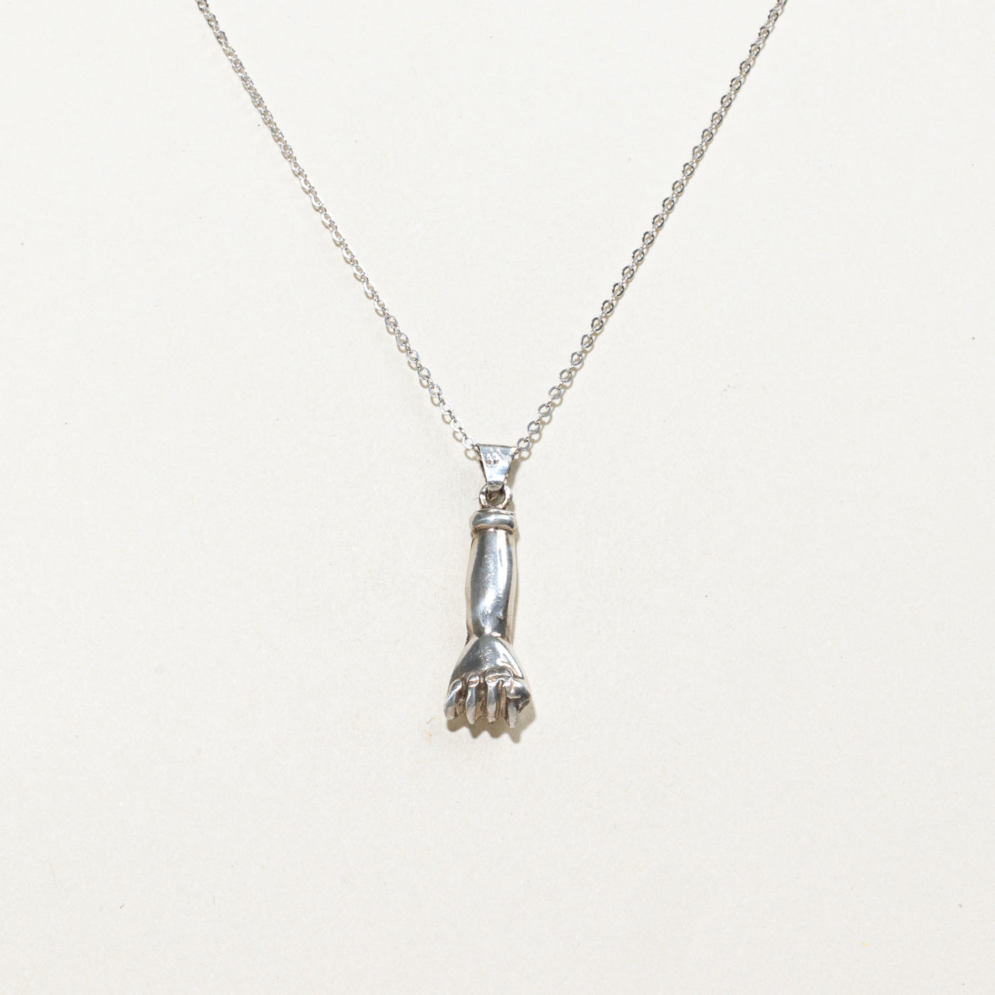 Sterling Silver Hand Pendant Necklace | 18"