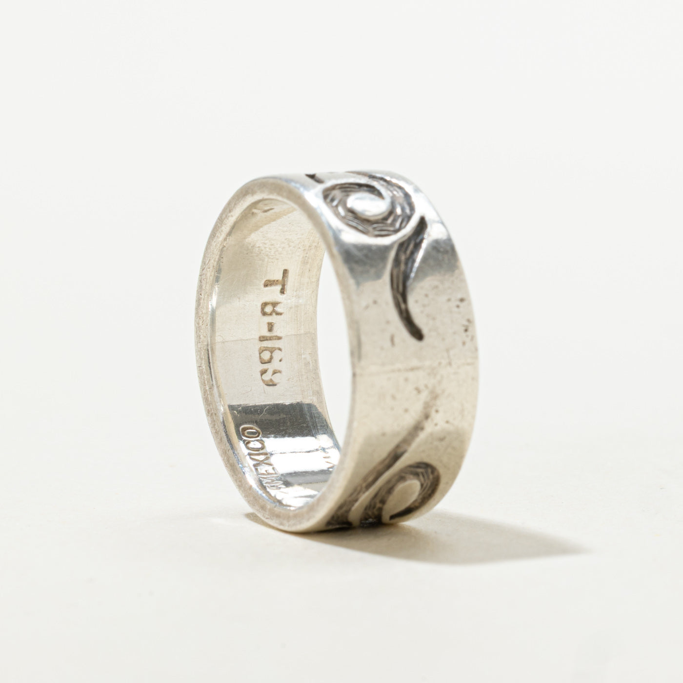 Sterling Silver Engraved Band | 7.50mm | SZ 6.5