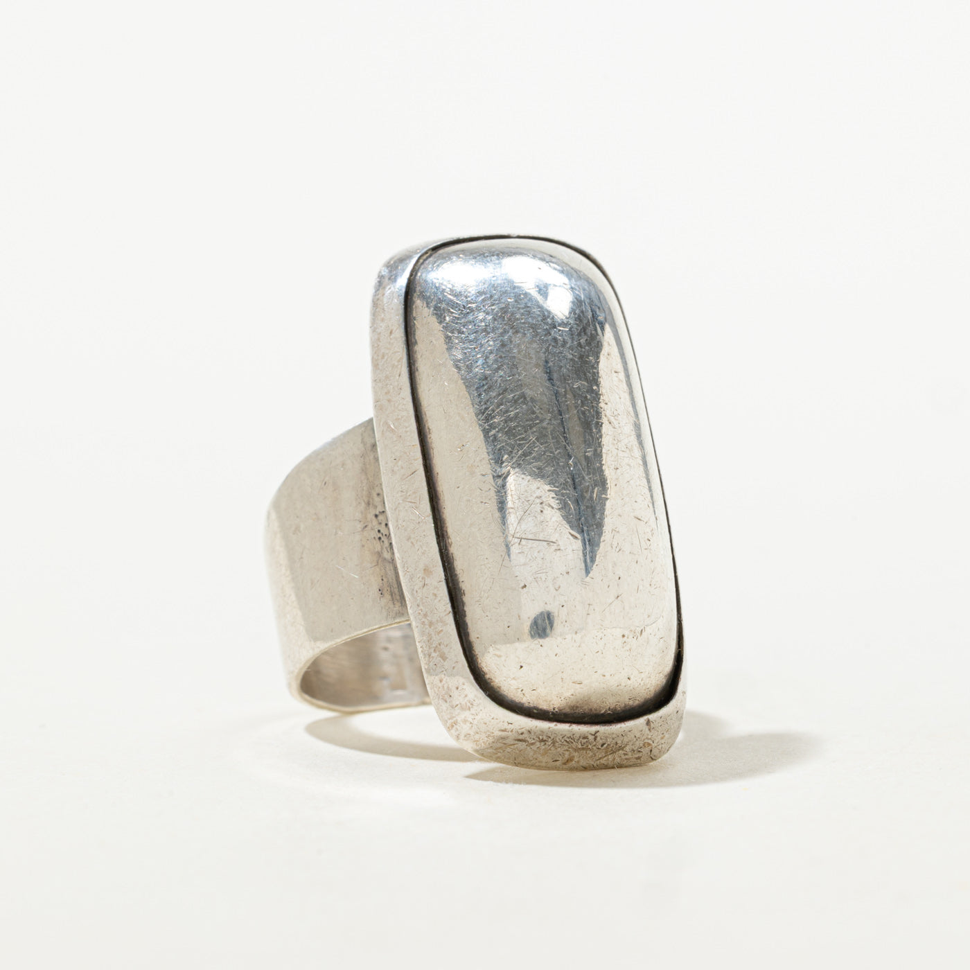 Sterling Silver Modernist Statement Ring | SZ 7