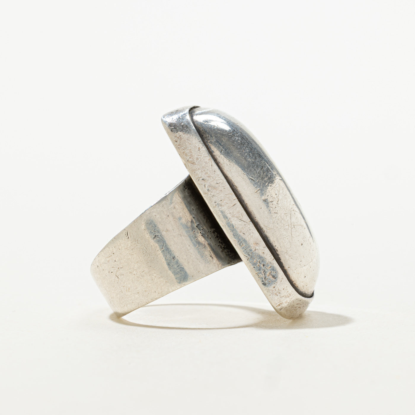 Sterling Silver Modernist Statement Ring | SZ 7