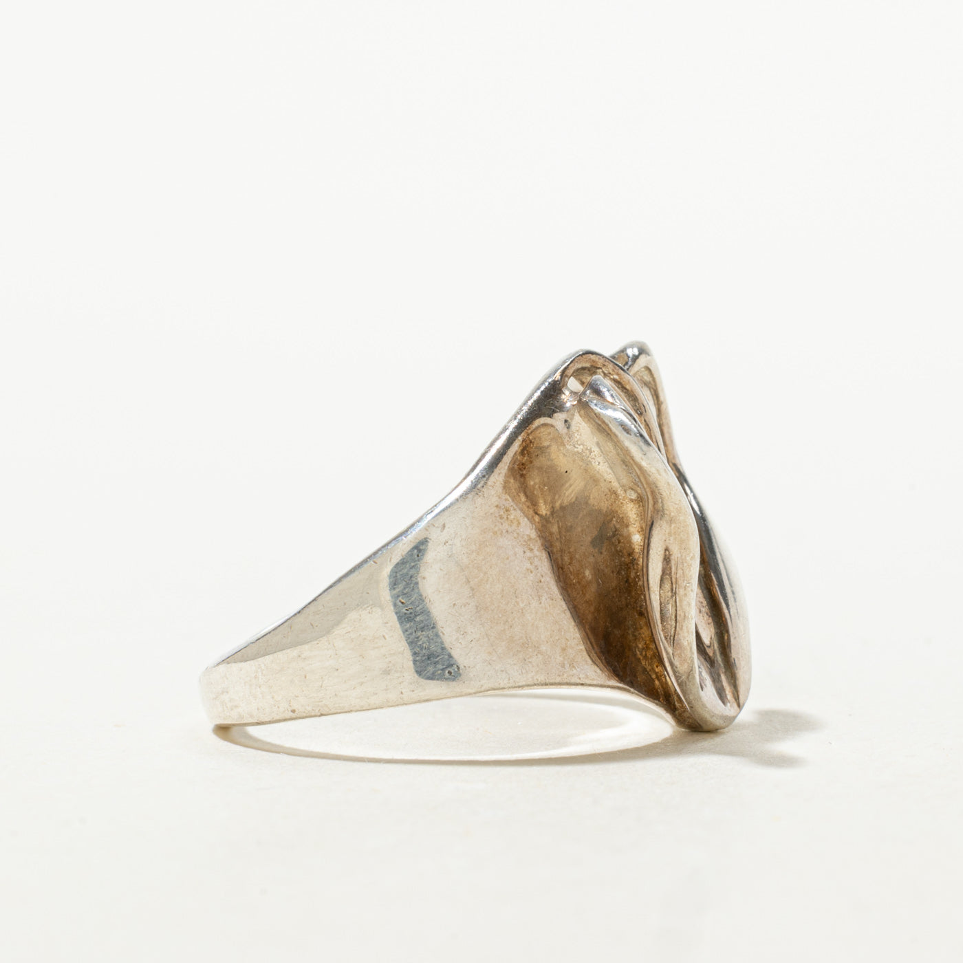 Sterling Silver Sculptural Abstract Ring | SZ 7.25