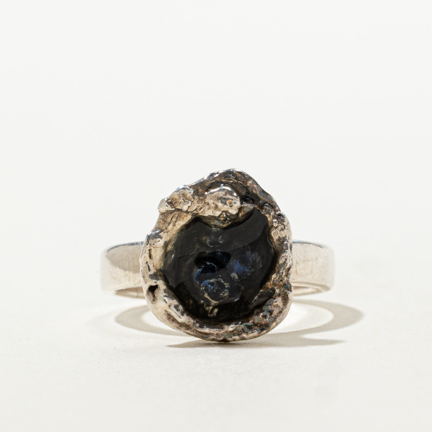 Sterling Silver Nuggety Abstract Ring | SZ 6.5
