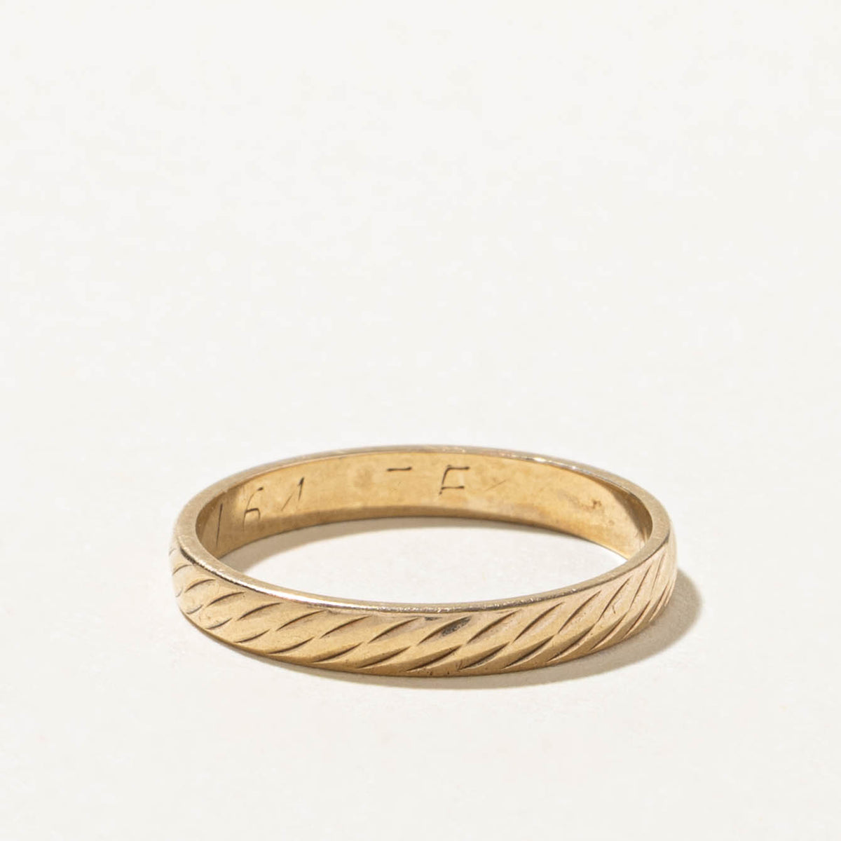 1981 London Yellow Gold Engraved Band | 2.8mm | SZ 7.25