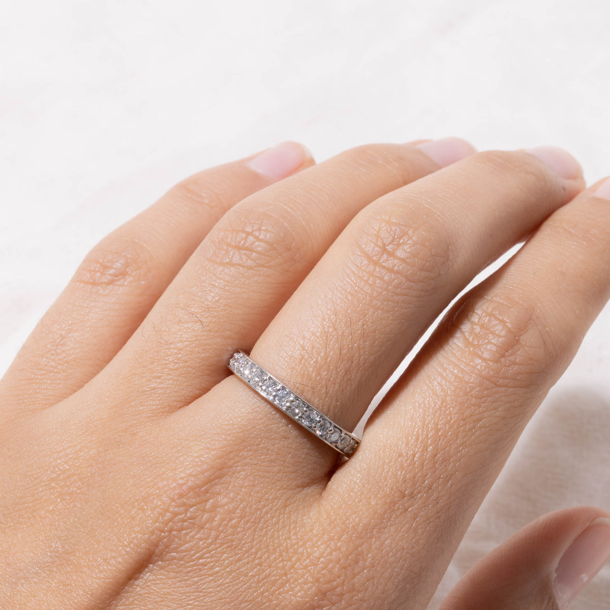 14k Semi Eternity Diamond Band | 0.59ctw | 3.16mm | SZ 8