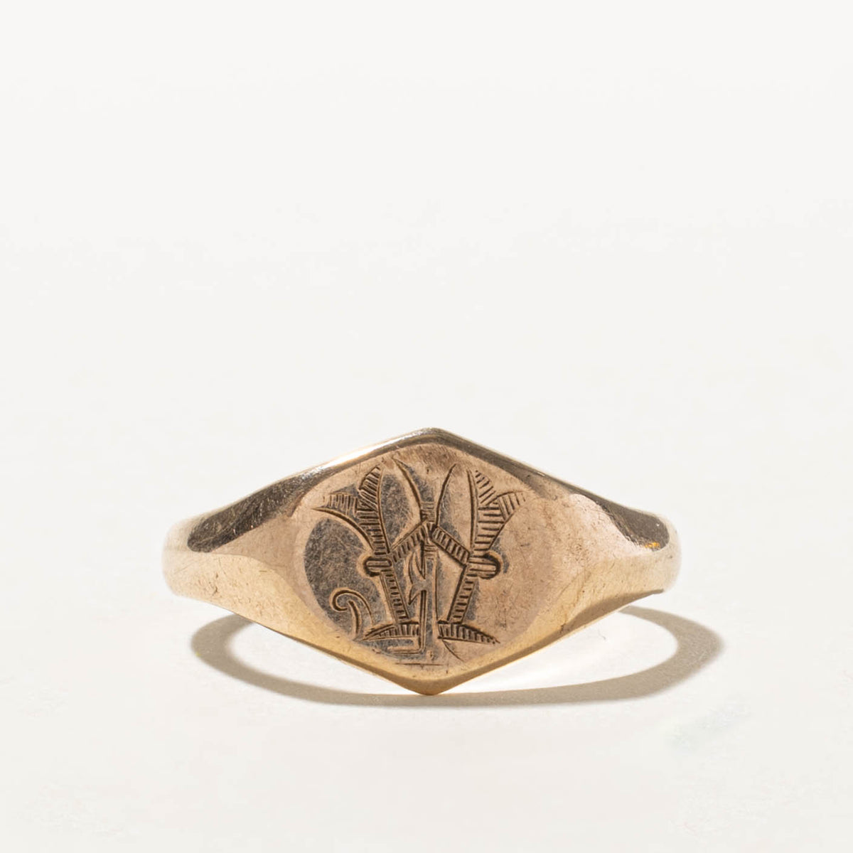 1932 Birmingham Yellow Gold Initialized Signet Ring | SZ 9.5