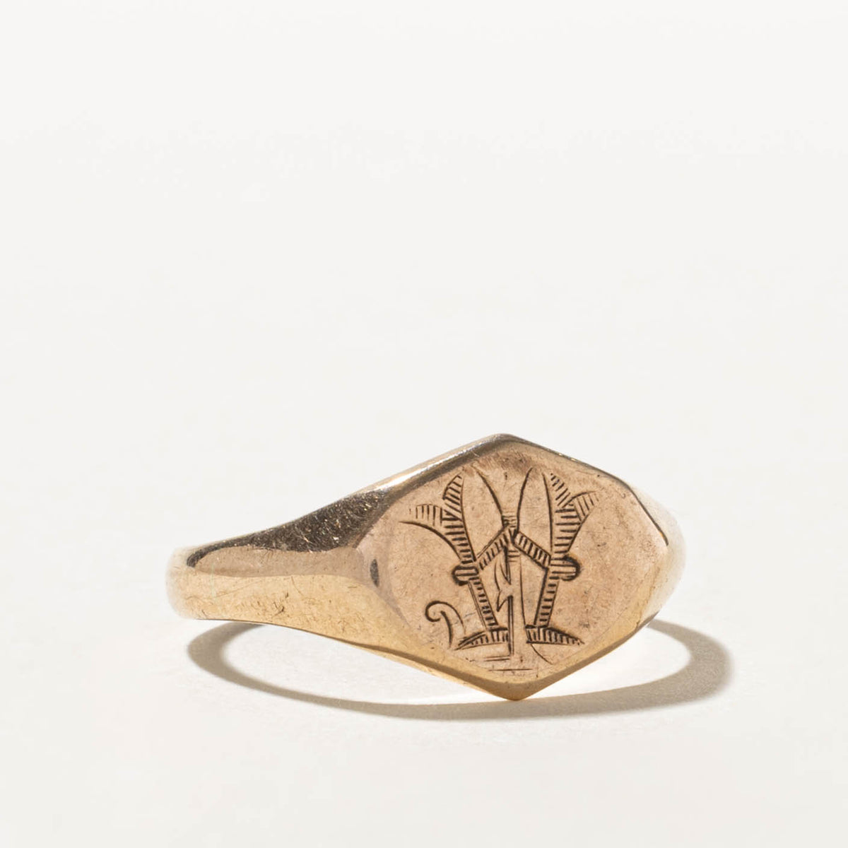 1932 Birmingham Yellow Gold Initialized Signet Ring | SZ 9.5