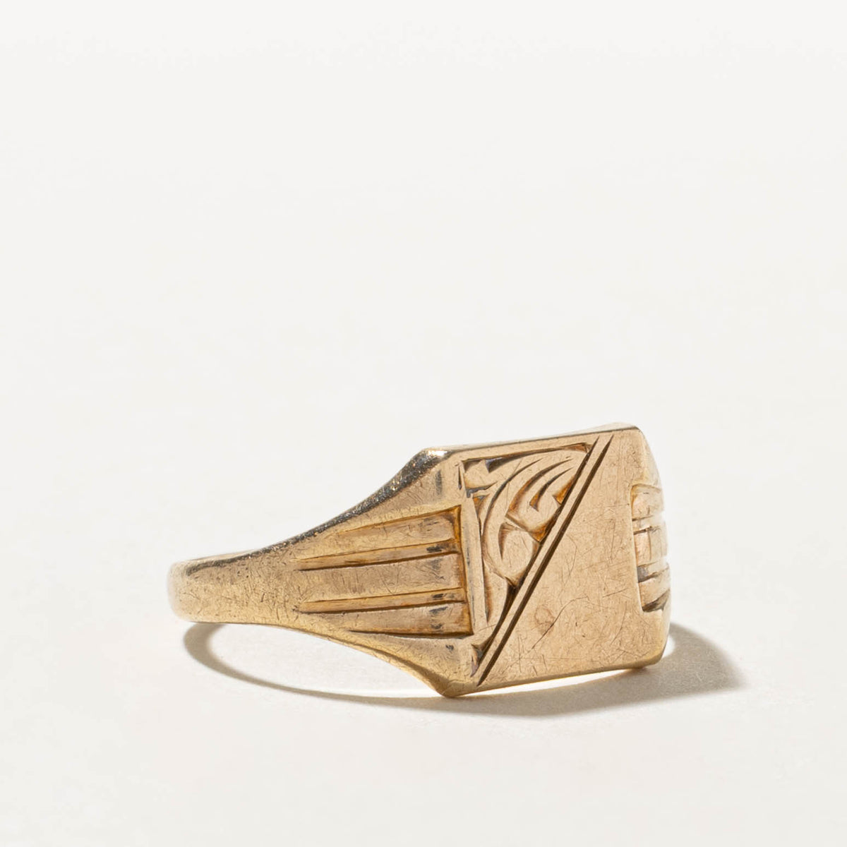 1979 Birmingham Yellow Gold Signet Ring | SZ 10.75