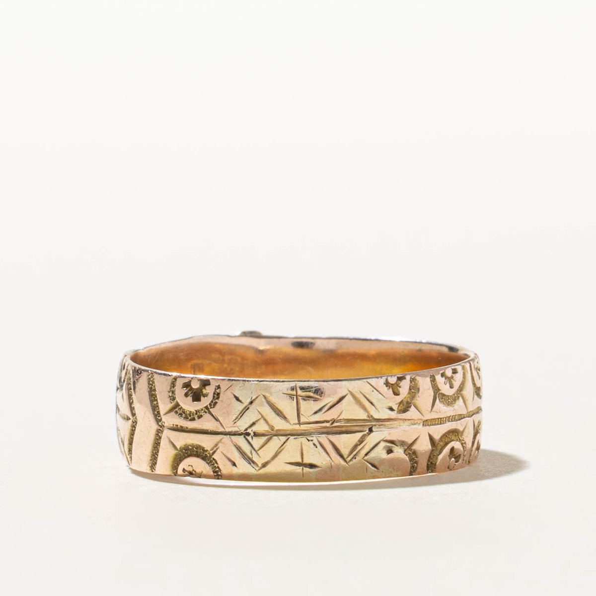 1901 Birmingham Yellow Gold Buckle Band | 6mm | SZ 9.25