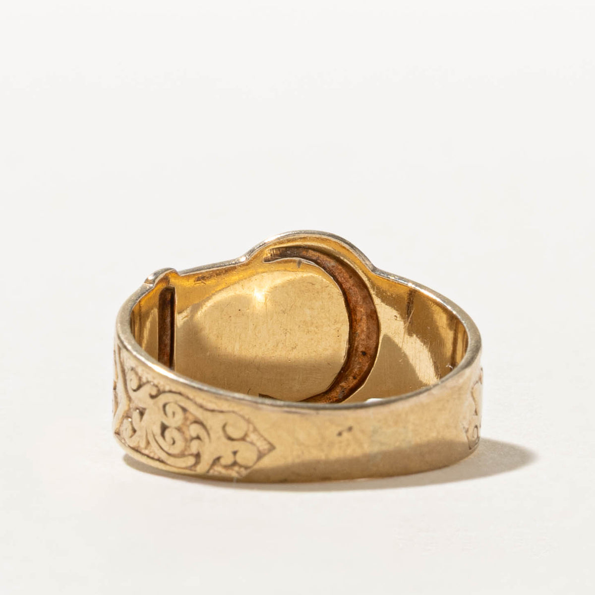 1971 Birmingham Yellow Gold Buckle Ring | SZ 8.25