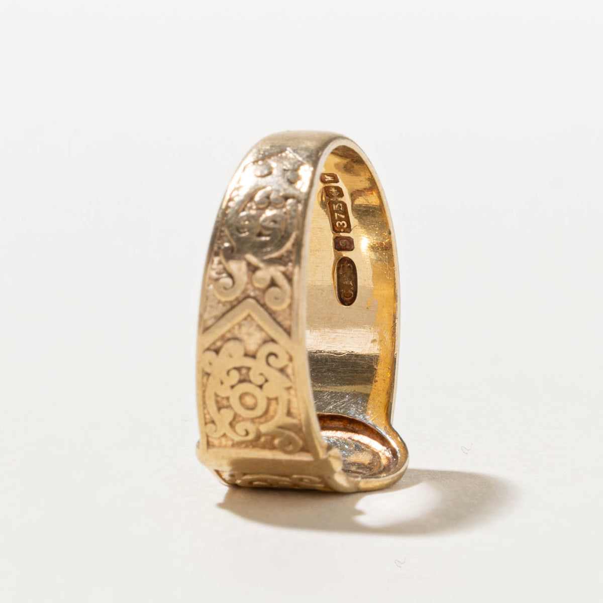1971 Birmingham Yellow Gold Buckle Ring | SZ 8.25