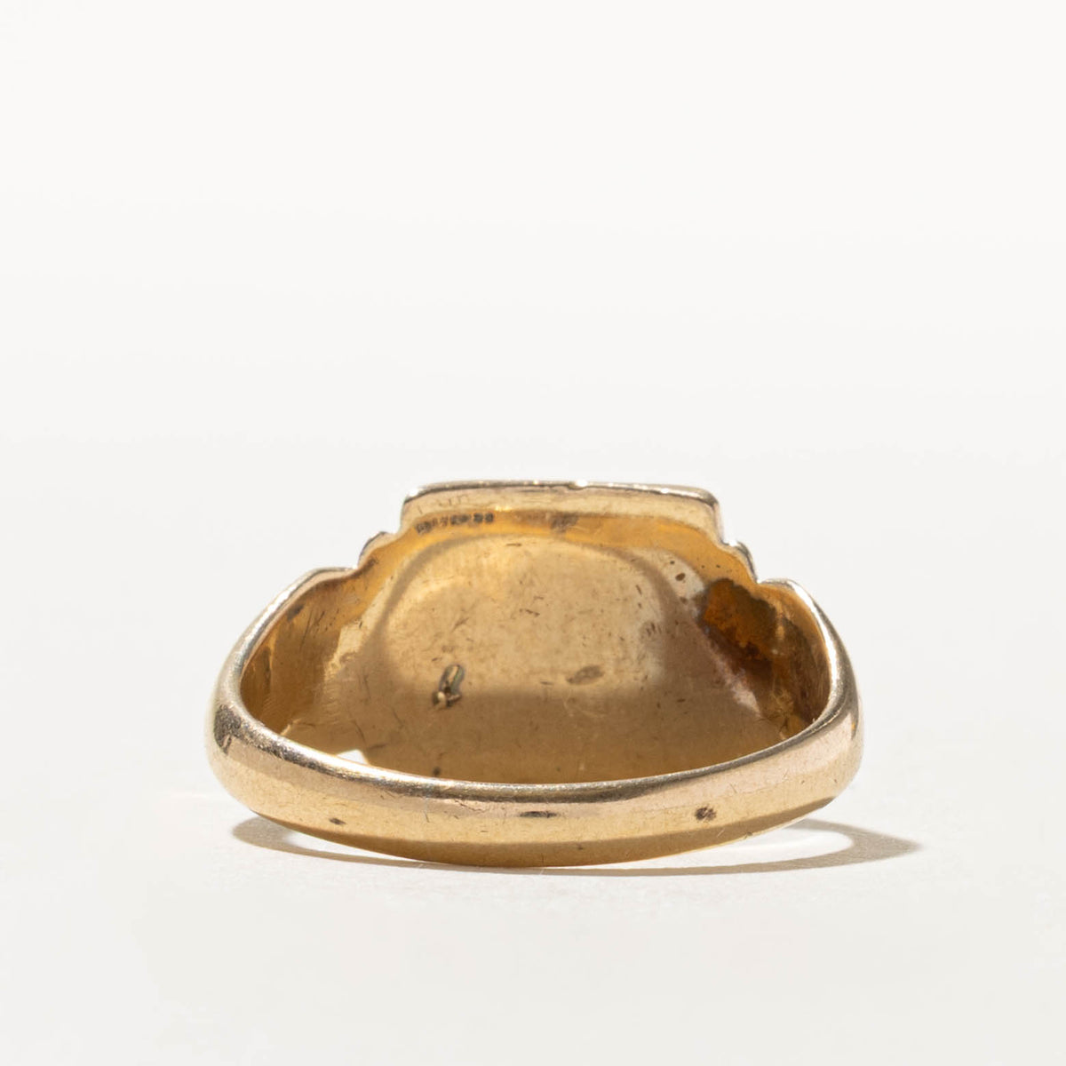 1979 Birmingham Yellow Gold Initialized Signet Ring | SZ 11