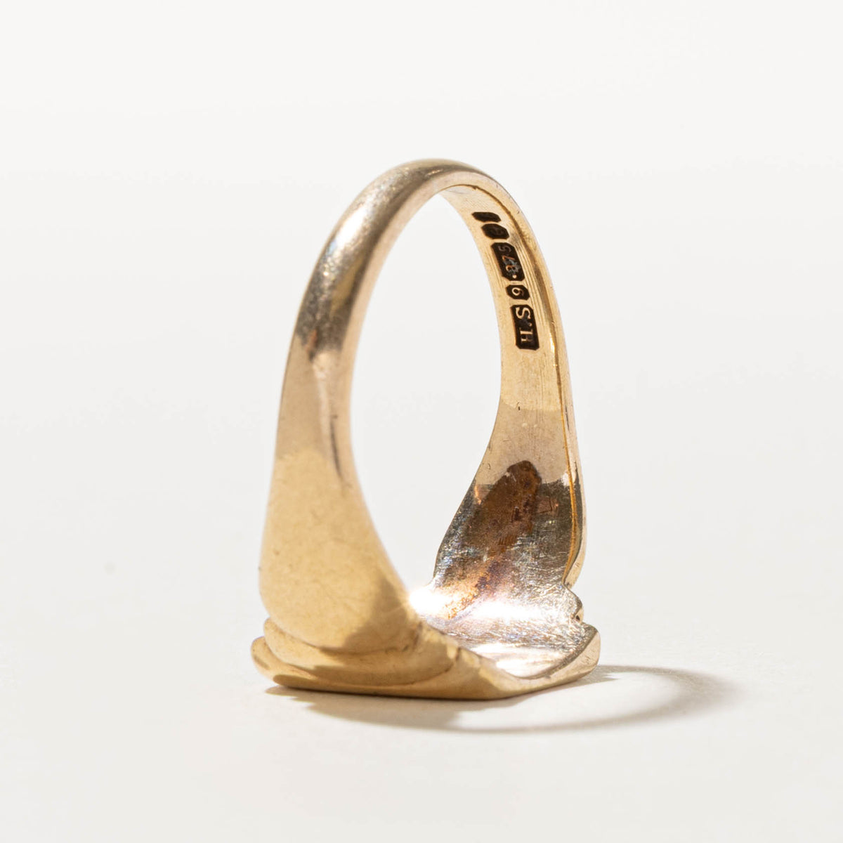 1979 Birmingham Yellow Gold Initialized Signet Ring | SZ 11