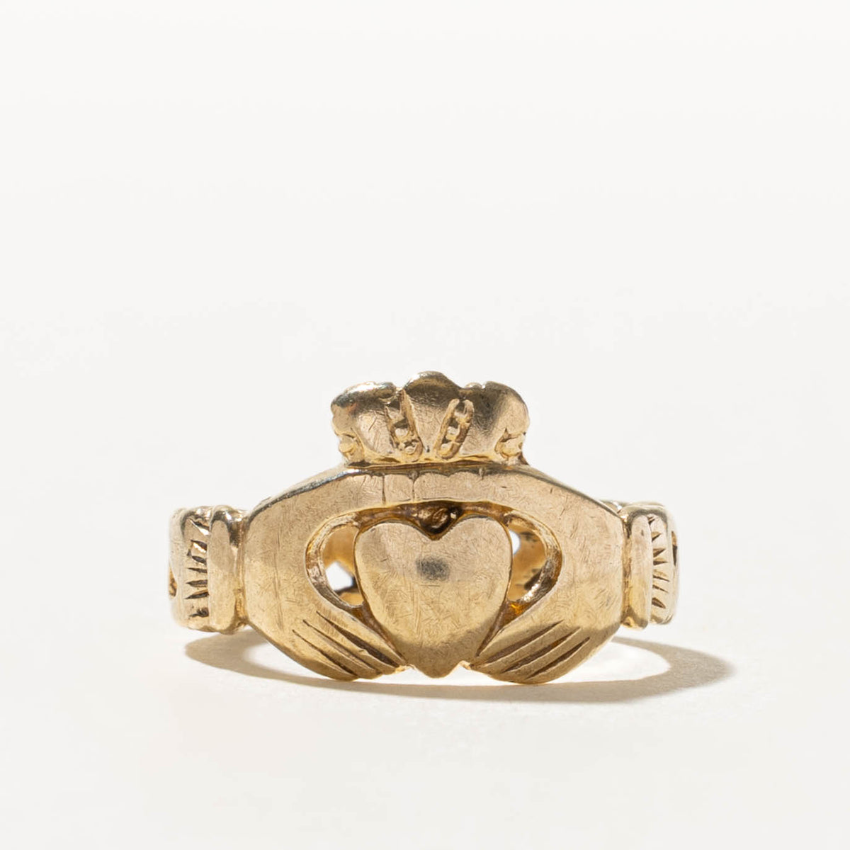 Birmingham Yellow Gold Claddagh Ring | SZ 4.5