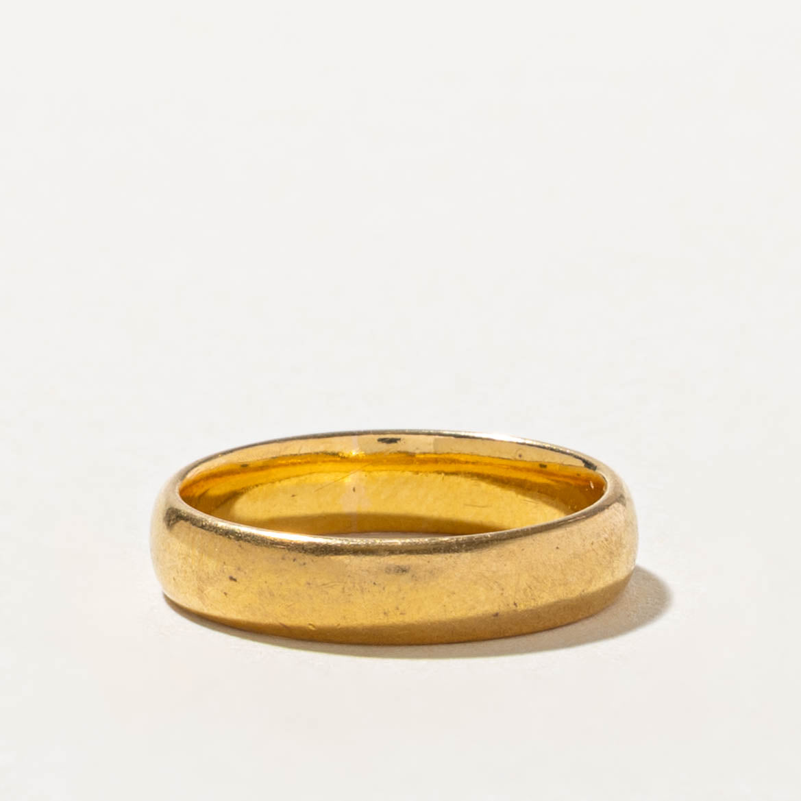 1928 Birmingham Yellow Gold Band | 4.1mm | SZ 5.25