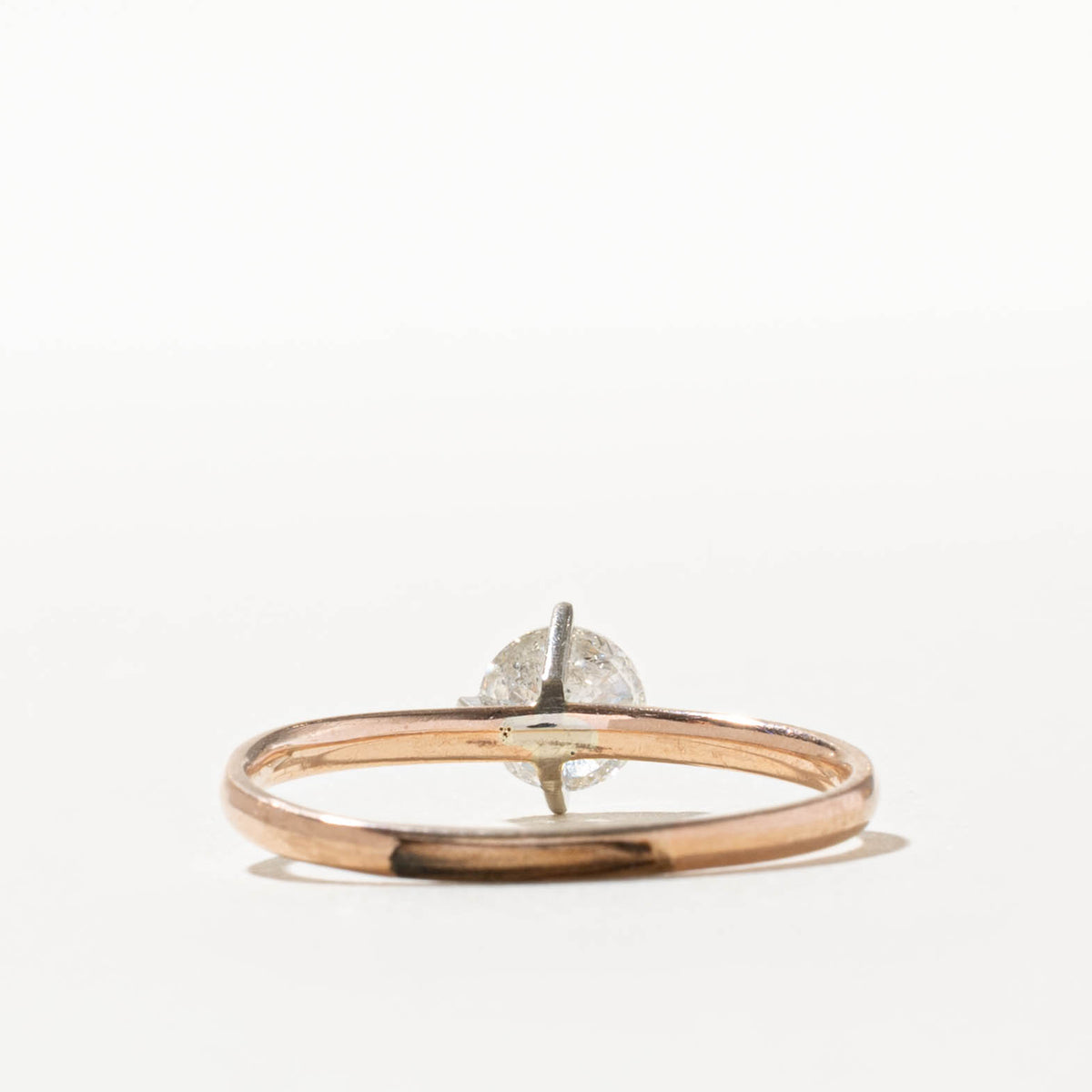 10k Rose Gold Solitaire Diamond Ring | 0.80ct I2 J/K | SZ 10.5