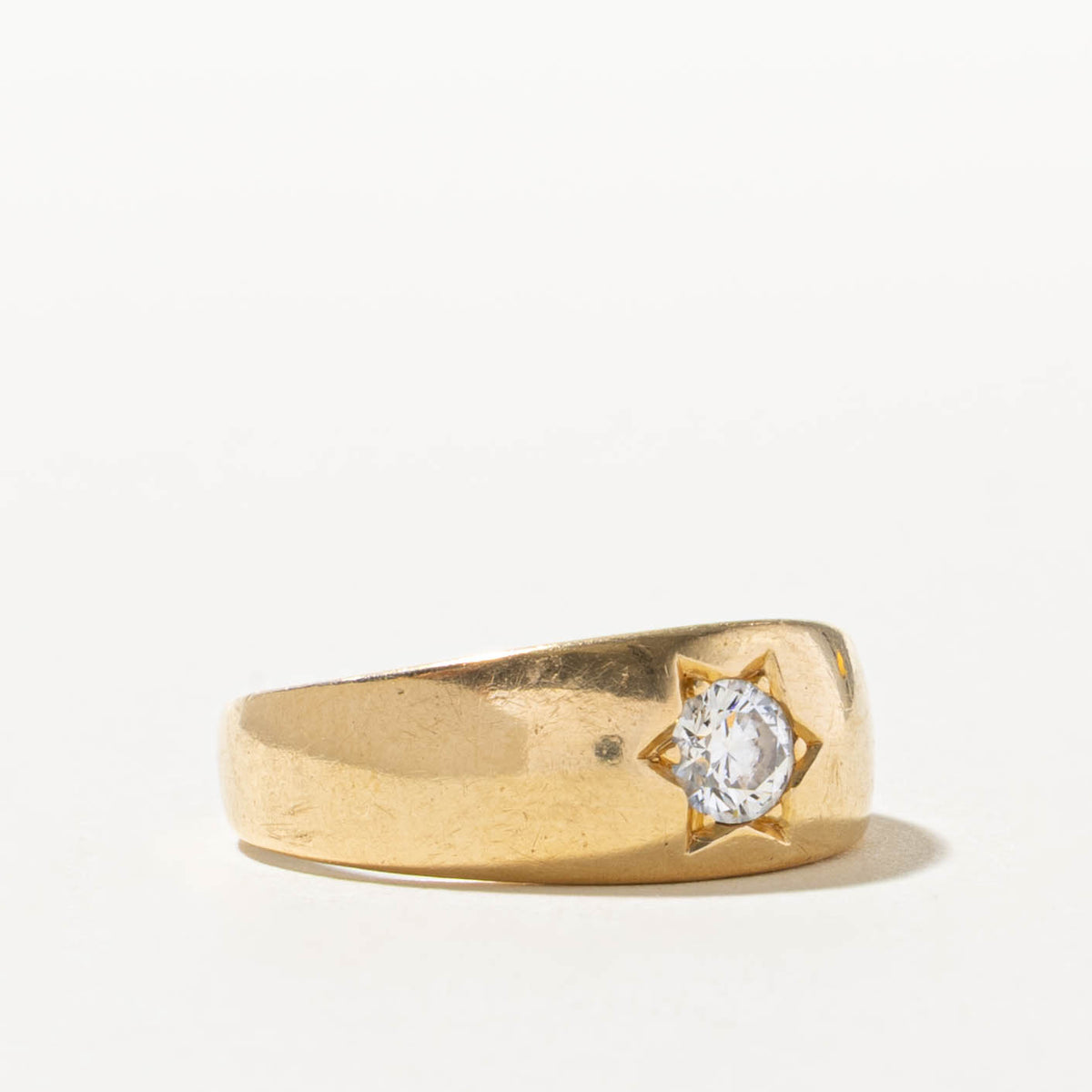18k Star Set Diamond Band | 0.40ct VS2 E | 8.31mm | SZ 9.5