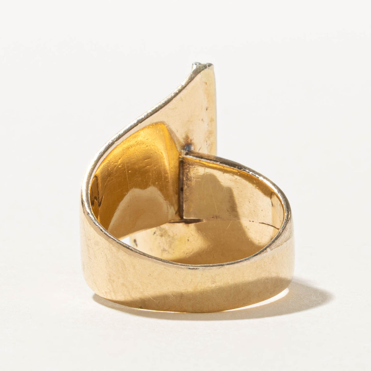 14k Diamond Accented Textured Cocktail Ring | 0.50ct SI1 K/L, 0.21ctw | SZ 7.75