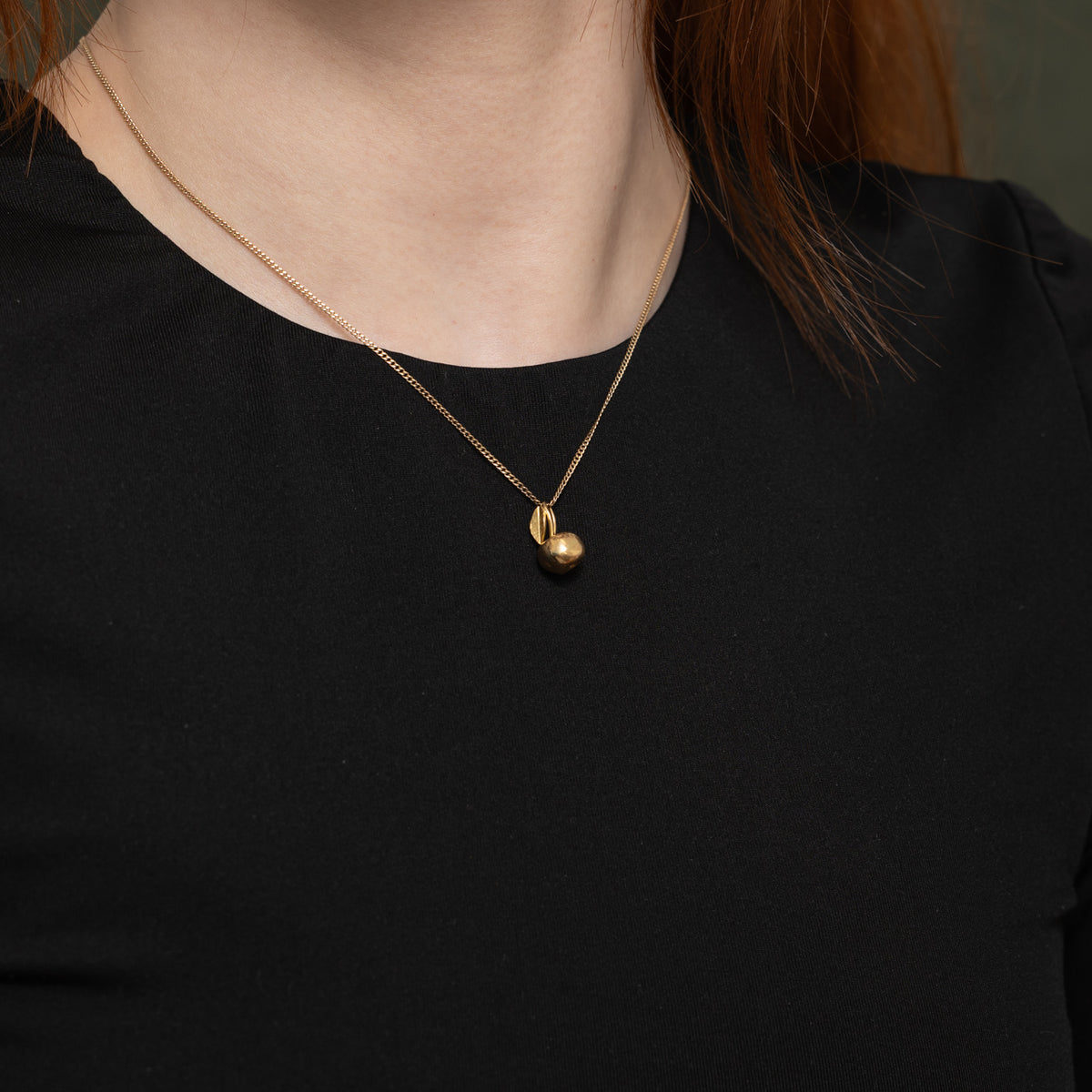 'Cavelti' Yellow Gold Apple Pendant