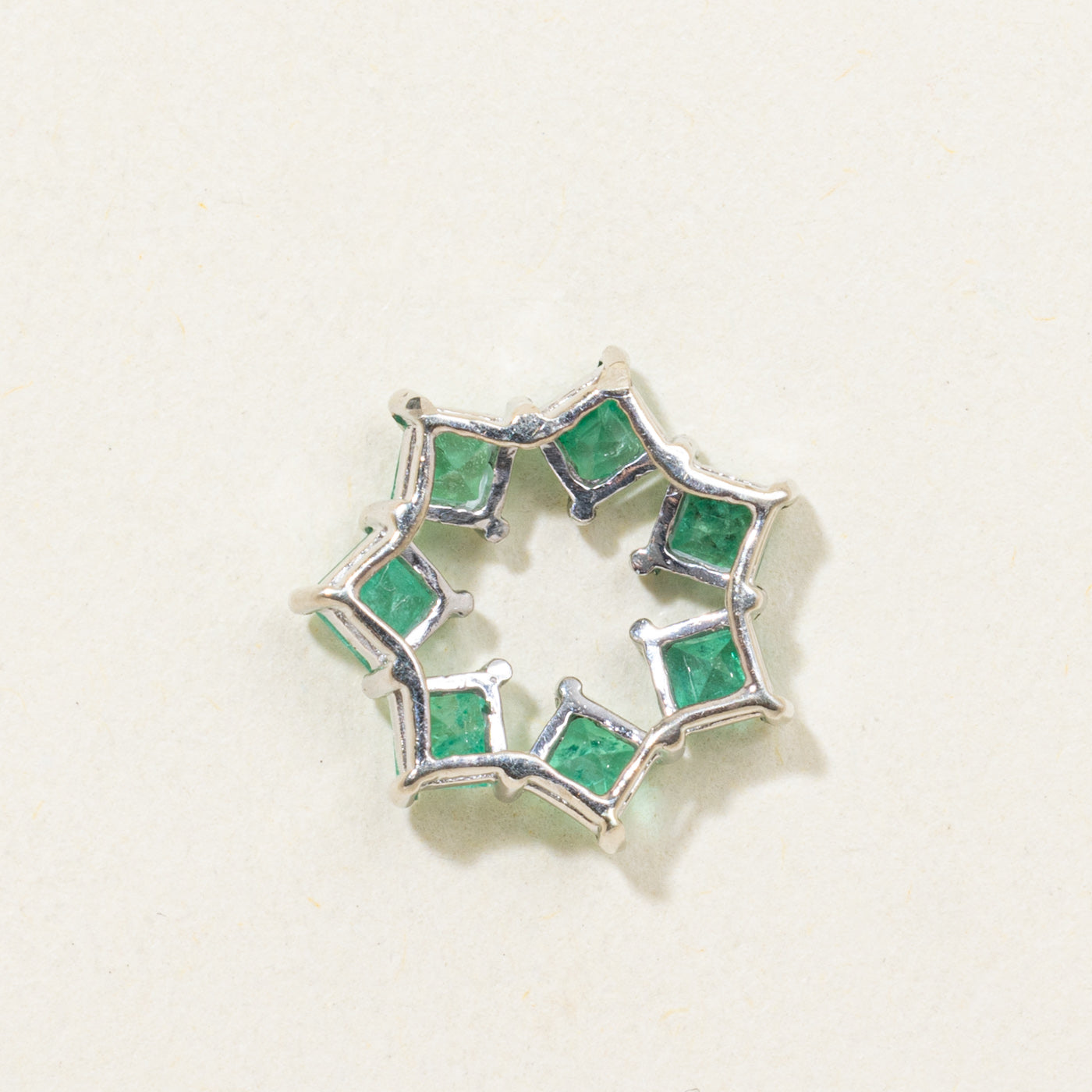 14K Emerald Geometric Pendant | 0.77ctw
