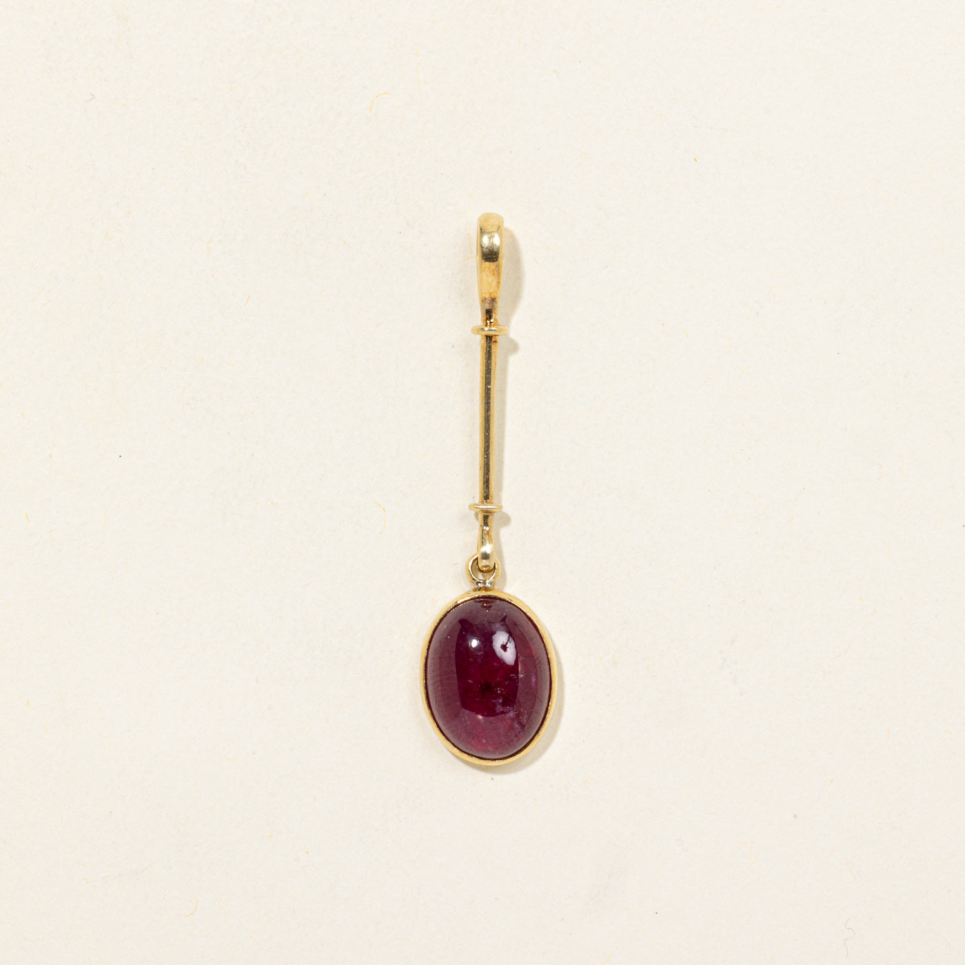 14K Cabochon Glass Drop Pendant | 7.00ct