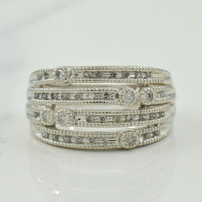 Channel & Bezel Set Diamond Ring | 0.18ctw | SZ 6.75 |