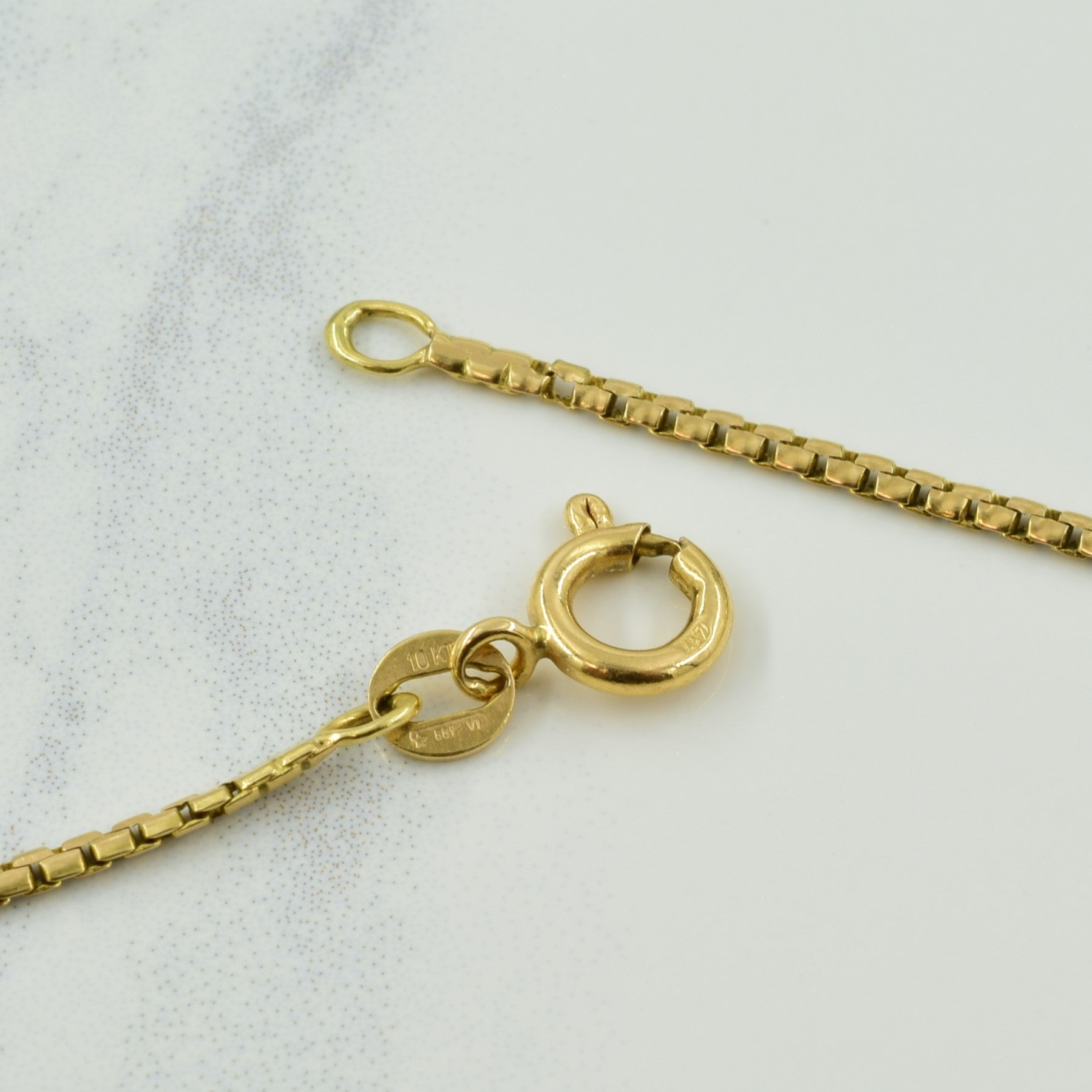 10k Yellow Gold Italian Hallmark Box Chain | 20" |