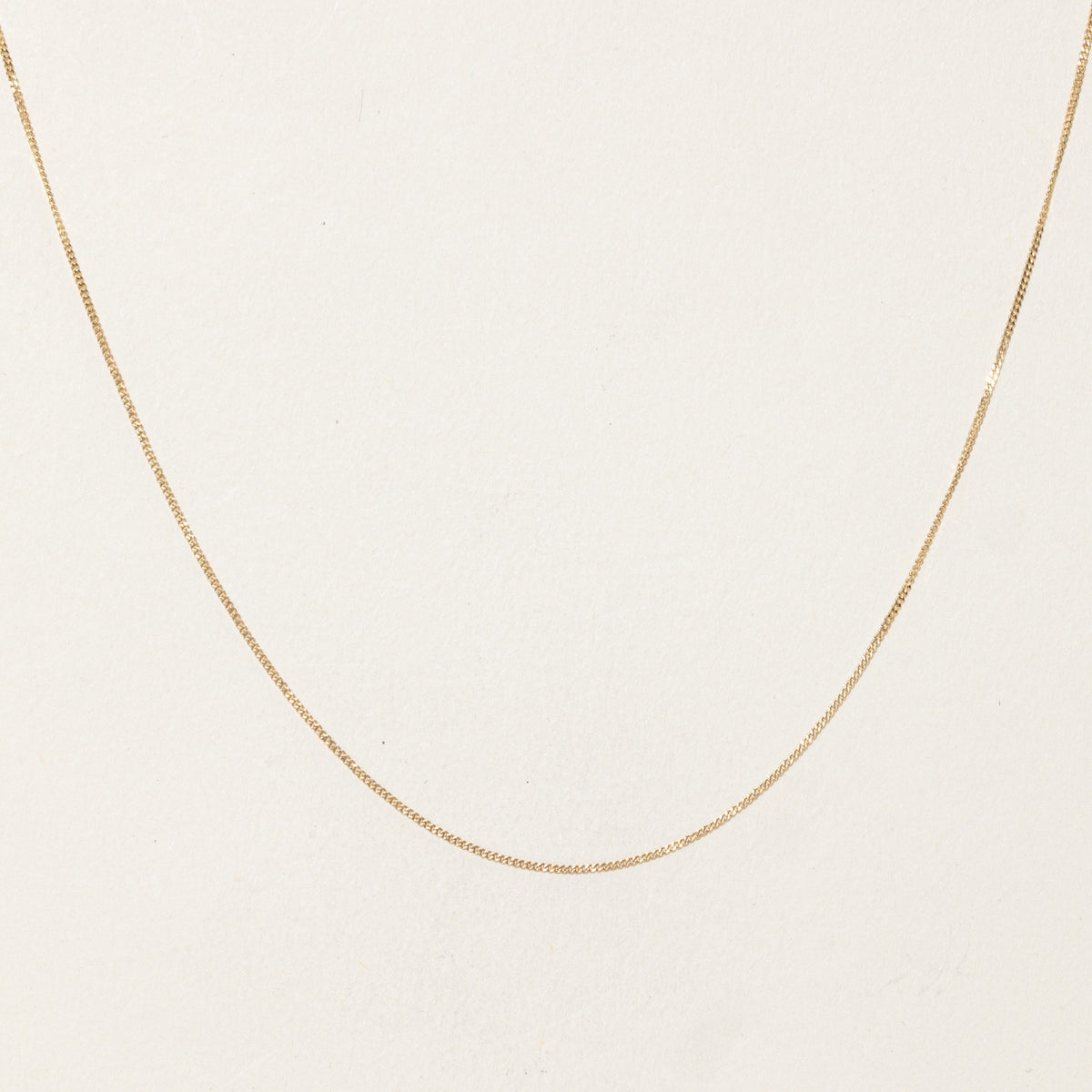 14k Yellow Gold Curb Link Chain | .85mm | 18"