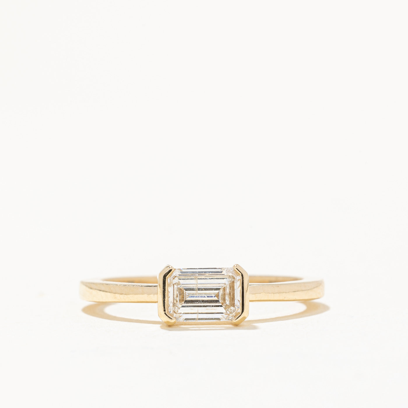 Bague de fiançailles 100 Ways avec diamant taille émeraude certifié GIA | 0,67 ct I2 G | Taille 6,75 | 