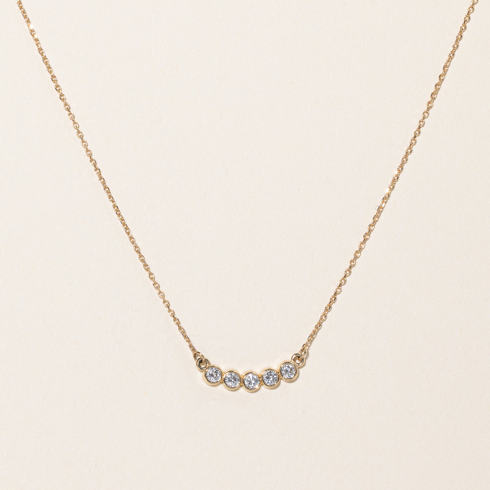 '100 Ways' Diamond Scoop Pendant & Necklace | 0.33ctw | 17.5" |