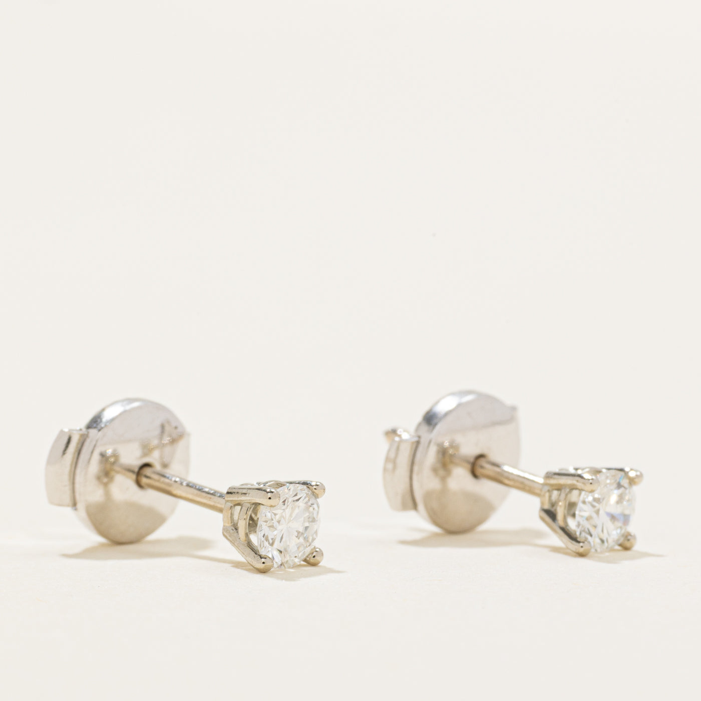 '100 Ways' 18k Solitaire Diamond Studs | 0.31ctw