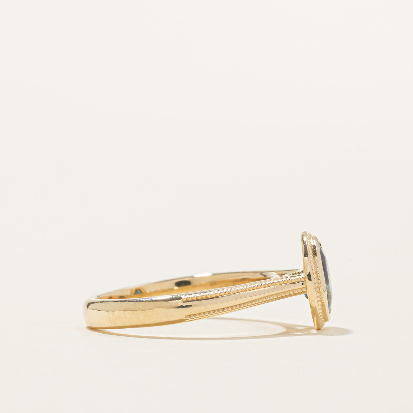 '100 Ways' Bezel Milgrain Sapphire Ring | 0.94ct | SZ 7