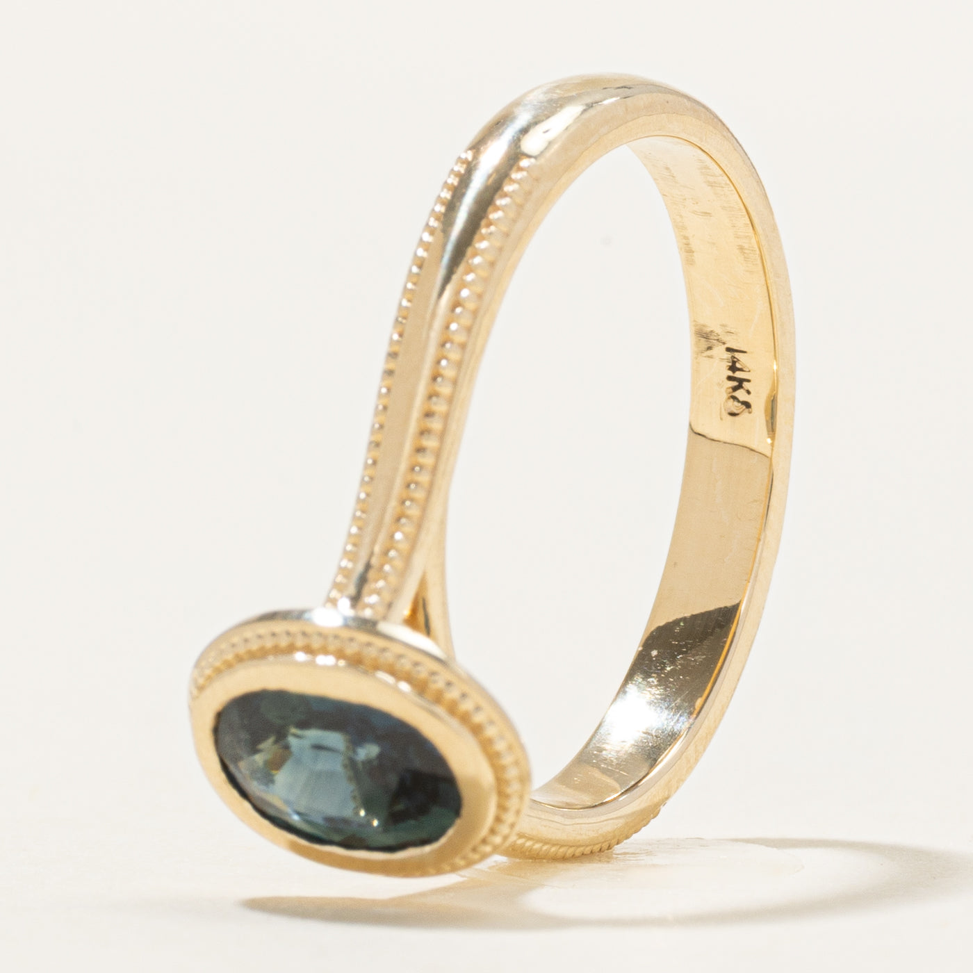 '100 Ways' Bezel Milgrain Sapphire Ring | 0.94ct | SZ 7