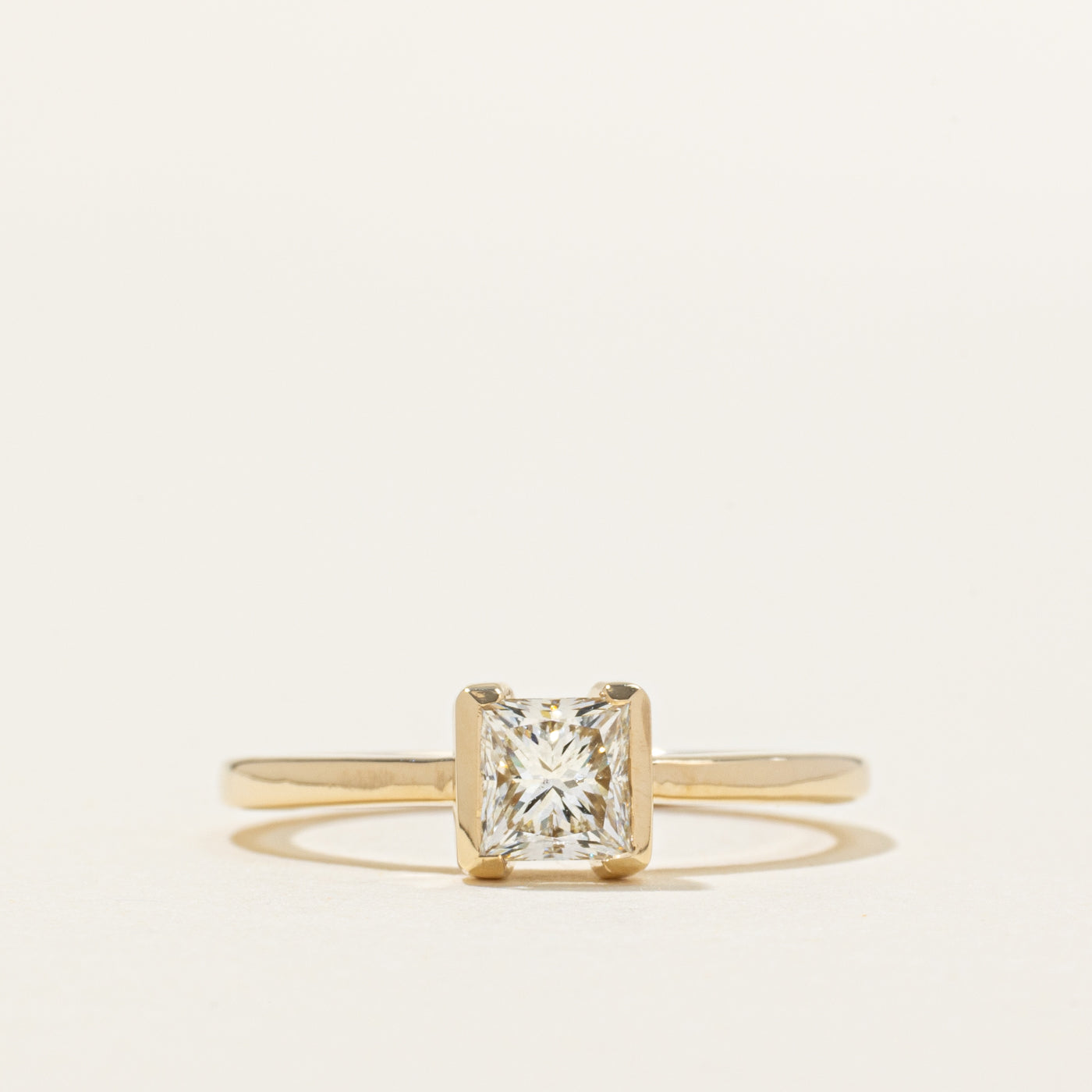 '100 Ways' Princess Half Bezel Solitaite Ring | 0.72ct | SZ 6.75