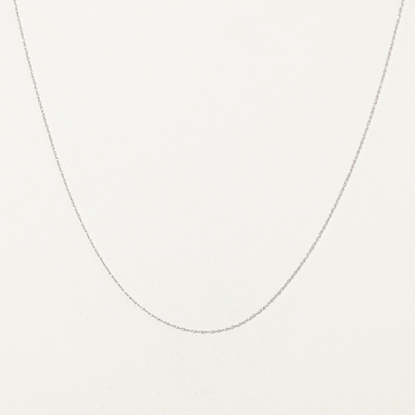 '100 Ways' 10k White Gold Rope Chain | 18"