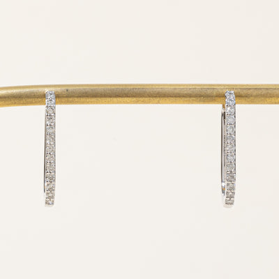 '100 Ways' Diamond Soft Rectangle Hoop Earrings | 0.50ctw |