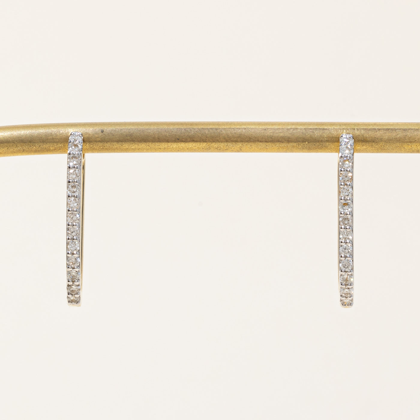 '100 Ways' Diamond Soft Rectangle Hoop Earrings | 0.50ctw |