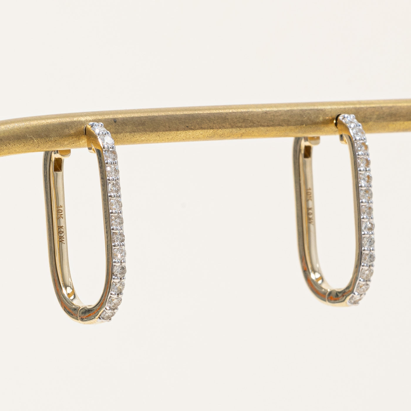 '100 Ways' Diamond Soft Rectangle Hoop Earrings | 0.50ctw |